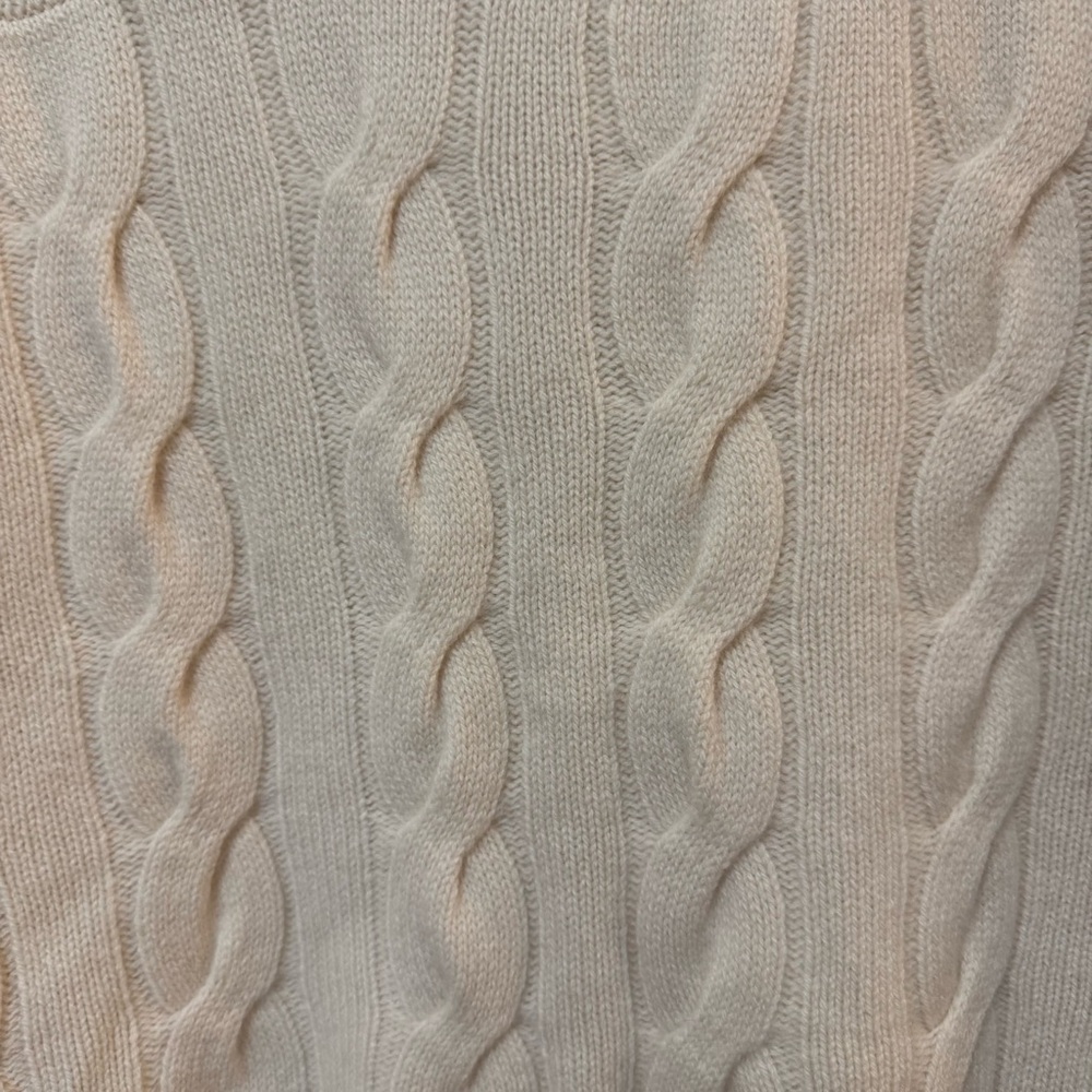 NWOT $168 Everlane THE CABLE HALF-ZIP Wool in Beige Size XS - Picture 9 of 12